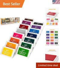 15 Colors Craft Ink Pads, Washable Finger Ink Pads for Stamps for Kids DIY, P... Stamp & Ink Pad price
