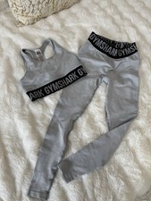 Gymshark Gray/Black 2pc Activewear Set Sports Bra & Leggings Women’s S Women's Tracksuit price