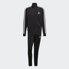 adidas women's Essentials 3-Stripes Track Suit Black Set Top Bottom GK9651 Sz L Women's Tracksuit price