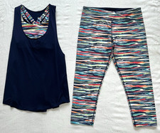 MTA Sport Women's M 2-Piece Activewear Set Tank & Multicolor Leggings Stretch Women's Tracksuit price