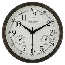 Mainstays 8.75 inch Indoor/Outdoor Antique Bronze Round Arabic Analog Wall Clock Wall Clock price