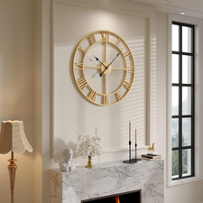 Elegant 24" Gold Wall Clock - Silent, Modern Design for Living Room Decor Wall Clock price