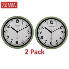Mainstays Basic Indoor 8.78" Sage Analog Round Modern Wall Clock (2 Pack) Wall Clock price