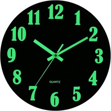12'' Wall Clock Large Luminous Quartz Night Light Glow In The Dark Silent Home Wall Clock price