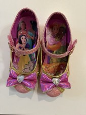 Girls Disney Princess Pink Glitter Mary Jane Dress Shoes Bow Buckle Low Heel 11 Girls' Casual Shoes price