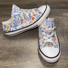 Converse Chuck Taylor All Star Junior 2 Butterfly Mushroom Floral Shoes 670709F Girls' Casual Shoes price