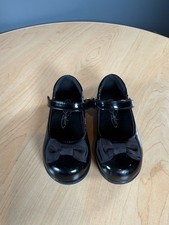 Toddler Girls Black Patent Mary Jane Dress Shoes – Size 8 – Bow Flats Girls' Casual Shoes price