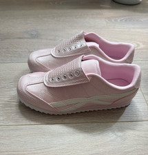 Justice Sport Girls Metallic Pink Sneakers slip on size 5 kids brand new Girls' Casual Shoes price
