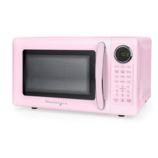 Nostalgia Retro 0.7 Cu Ft 700W Countertop Microwave Oven Pink 8 Cook Programs Microwave Ovens price
