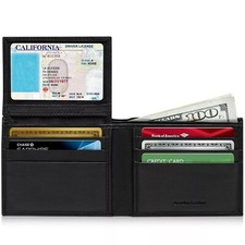 Genuine Leather Minimalist Bifold Wallets For Men RFID Blocking Slim Mens Wallet Men's Wallet price