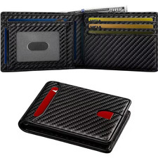Men’s Slim Leather Bifold Wallet – RFID Blocking, Cards & Cash Slots, Gift Box Men's Wallet price
