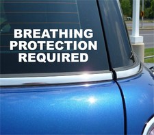 BREATHING PROTECTION REQUIRED STICKER DECAL INDUSTRIAL TOOL EQUIPMENT SHOP LUNG Industrial Kitchen Equipment price