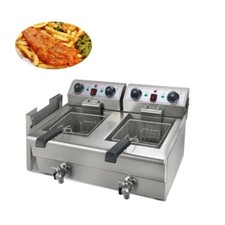 Kitchen Equipment Electric Electric Industrial Deep Fryer with 2 Tank Industrial Kitchen Equipment price