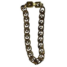 Givenchy Vintage Gold Tone G Logo Clasp Chunky Chain Link Bracelet 7.5 Inch Gold Bracelet price