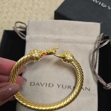 David Yurman 18k Gold 7mm Classic Cable Buckle Medium Bracelet Gold Bracelet price