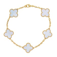 Van Cleef & Arpels  5 Motif MOP Bracelet Vintage Alhambra 18k Yellow Gold Gold Bracelet price
