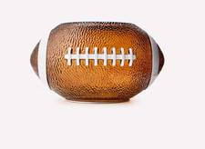 Bath & Body Works FOOTBALL Glass Large 3-Wick Candle Holder NIB Candle Holder price