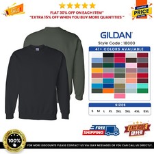 Gildan G180 Adult Cotton/Polyester Crew Neck Heavy Blend Fleece Knit Sweatshirt Men's Sweatshirt price