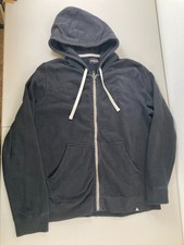 AMERICAN GIANT Black Hoodie Mens L Midweight Full Zip 100% Cotton USA Men's Sweatshirt price