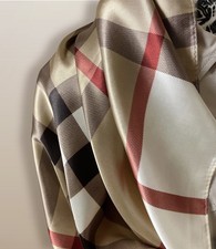 Brand New Square Scarf HeadScarf Nova Checked Shawl 100% Silk Plaid 35"x35" Headscarf price