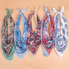 Hand Block Print Cotton Bandana Set of 5 – Artisan Boho Scarf for Women Headscarf price