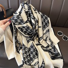 Luxury Silk Feel Scarf 180x90cm Soft Lightweight Wrap Shawl for Women's Headscarf price