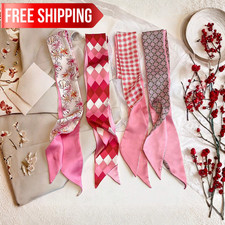 4pcs Elegant Women's Silk Scarf Cat Ear Headband Sweatband Hair Accessories Headscarf price