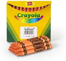 Crayola Bulk Crayons, Orange, 12 Count, Water Proof Double paper wrapped wax Wax Crayons price