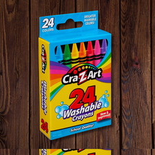 Washable Crayons, 24 Count, for Kids Back to School Supply List Essent Wax Crayons price