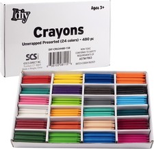 IDIY Unwrapped Bulk Wax Crayons 480 Count 24 Assorted Colors (20 Each) Wax Crayons price