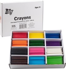 IDIY Unwrapped Bulk Wax Crayons 300 Count 12 Assorted Colors (25 Each) Wax Crayons price