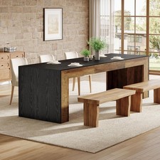 78.7-Inch Long Dining Table, Rectangular Kitchen Table with Wooden Tabletop Dining & Kitchen Table price