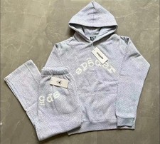 Sp5der Men's 2-Piece Gray Tracksuit Set Hoodie Pants Size M Men's Tracksuit price