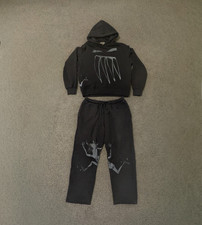 Raging Fury Men’s Black 2pc Fleece Hoodie & Pants Set L/XL Logo Print Men's Tracksuit price