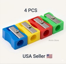 4PCS Kawaii Mini Plastic Pencil Sharpener Rectangle Cutter School Stationery New Pencil Sharpener price