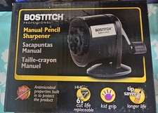 NEW Bostitch Desk Wall Counter Mount Antimicrobial Manual Pencil Sharpener Black Pencil Sharpener price