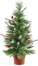 Christmas Tree with Ornaments 24Inch Pre-lit Multi-Colored Lights Christmas Tree price