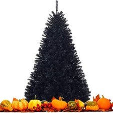 VILOBOS 8ft Black Christmas Tree Artificial PVC Xmas Holiday 1500 Tip Decoration Christmas Tree price