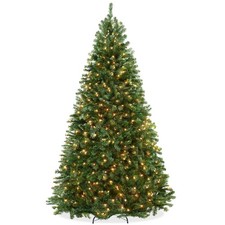 OPEN BOX - 6.5 ft Pre-Lit Artificial Christmas Tree with White Lights and Stand Christmas Tree price
