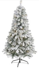 5ft Pre-Lit Snow-Flocked Christmas Tree with 150 LED Lights&350 Pine Needles Tip Christmas Tree price