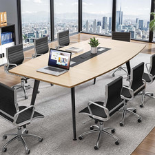 6FT Conference Table with Power Outlets, 70.8 Inches Boat Shaped Meeting Table w Conference Table price