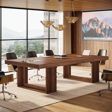 8FT Conference Table for 10 People, Large Meeting Table with 2 Cable Grommet Conference Table price