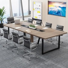8ft Office Conference Table Wooden Large Meeting Podcast Table for 10 People Conference Table price