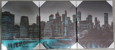 -3 Panel- NewYork City Panoramic Skyline Canvas Wall Art (12" x 16") NEW/SEALED Multi-piece / Forex Wall Art price