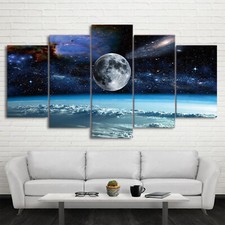 Multi Panel Print Satellite Space Canvas 5 Piece Wall Art Star Moon Earth Galaxy Multi-piece / Forex Wall Art price