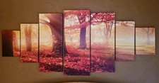 Multi Panel Print Fall Leaves Walk Canvas Wall Art Autumn Season Colors 7 Piece Multi-piece / Forex Wall Art price
