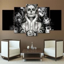 Multi Panel Print Calavera Girls Canvas Wall Art Sugar Skull 5 Piece Day of Dead Multi-piece / Forex Wall Art price