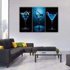 3 Piece Framed Canvas Multi Panel Art - Blue Bliss Modern Wall Decor Multi-piece / Forex Wall Art price