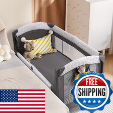 Elemara 3 In 1 Wide Baby Bassinet Ajustable Side2024 All Mesh Bedside Sleeper Crib price
