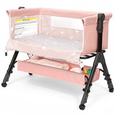 Used 3 in 1 Baby Bassinet Bedside Sleeper, Portable Crib Storage Basket Wheels Crib price